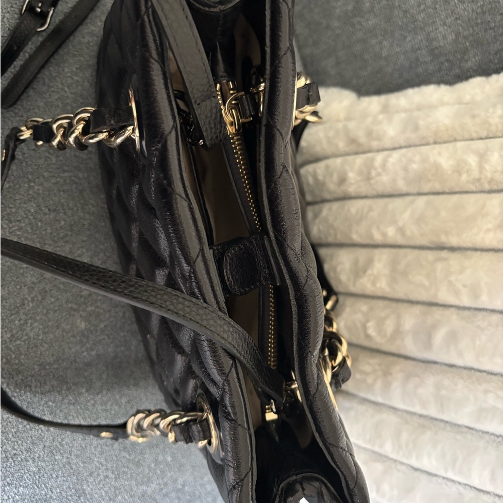 KATE SPADE Gold Coast Maryanne Quilted Leather Bag Black - Picture 10 of 12